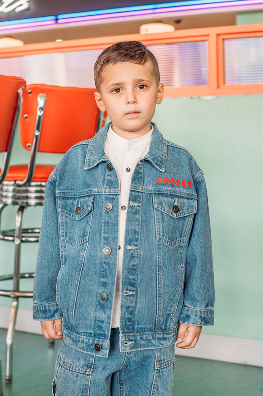 Mikey Denim Jacket Rosso