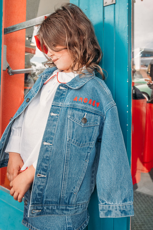 Mikey Denim Jacket Rosso