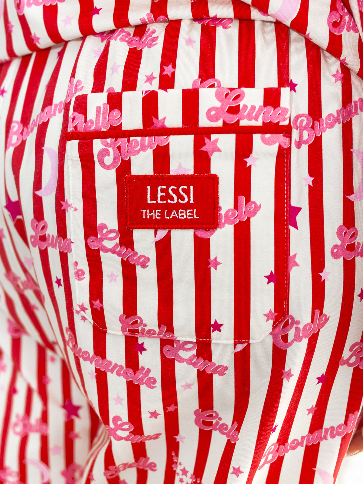 Notte Adult Pyjama Set Red/Pink