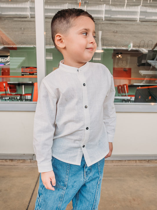 Capo Long Sleeve Shirt Bianco