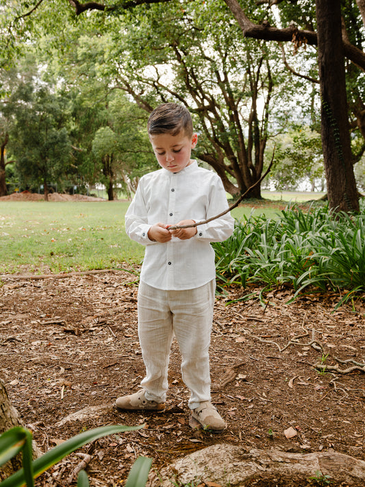 Capo Long Sleeve Linen Shirt