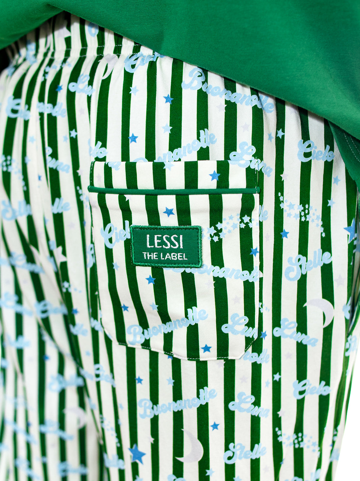 Cielo Adult Pyjama Set Green/Blue