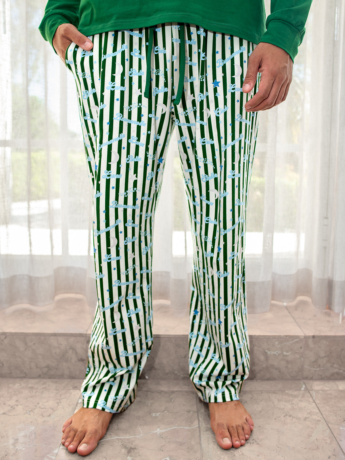 Cielo Adult Pyjama Set Green/Blue