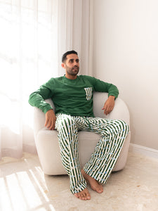 Cielo Adult Pyjama Set Green/Blue