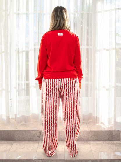 Cielo Adult Pyjama Set Red/Pink