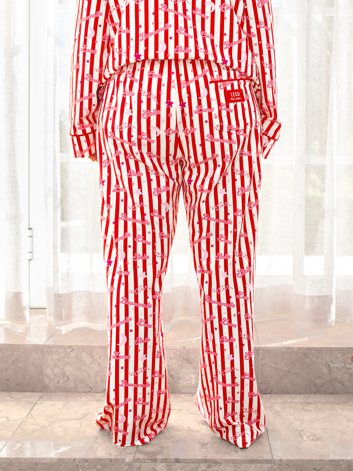 Notte Adult Pyjama Set Red/Pink