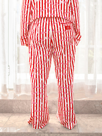 Notte Adult Pyjama Set Red/Pink